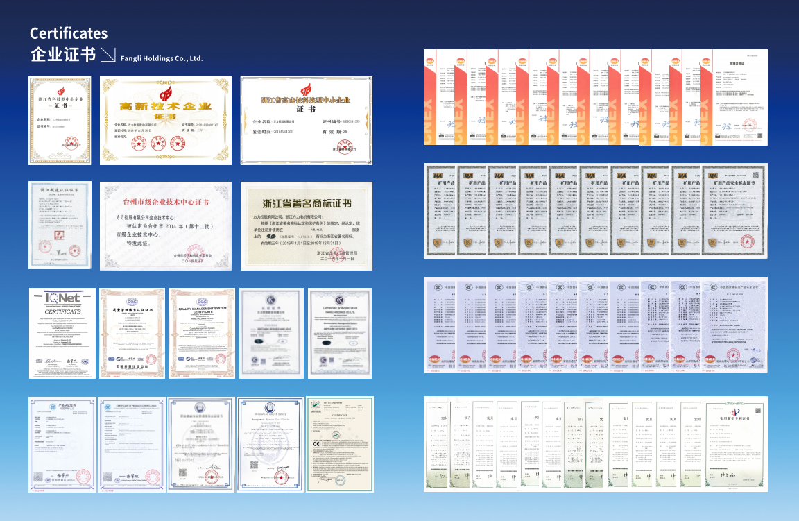 Fangli Certificates